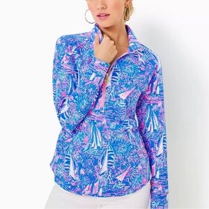 Lilly Pulitzer Blue and Pink Skipper Popover
